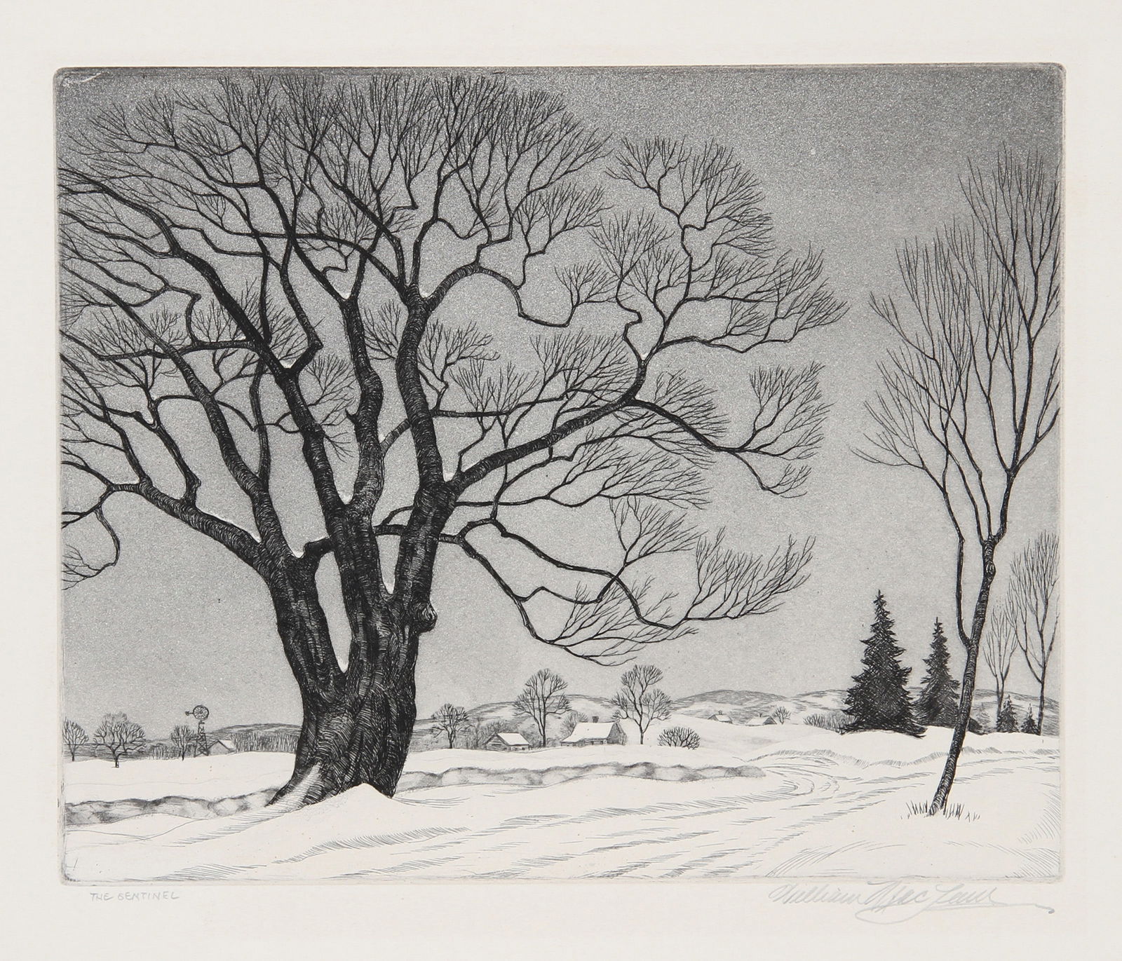 William MacLean, The Sentinel, Etching (1 of 4)