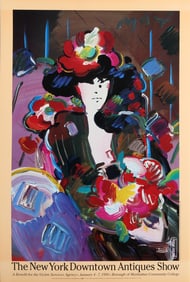 Peter Max, The New York Downtown Antiques Show (Brown Lady), Poster