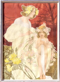 Henri Privat-Livemont, Palais de la Femme, Lithograph poster before lettering