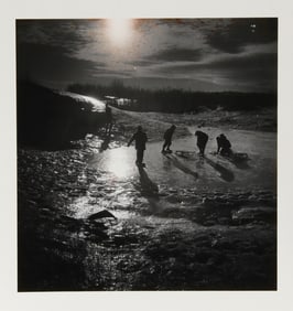 Kosti Ruohomaa, Maine 12 - Ice Sledding, Gelatin Silver Print