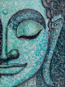 Sukanya Saimai, Blue Spirit, Giclee on Canvas