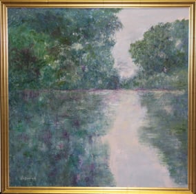 Michael Schreck, Romantic Landscape, Acrylic on Canvas