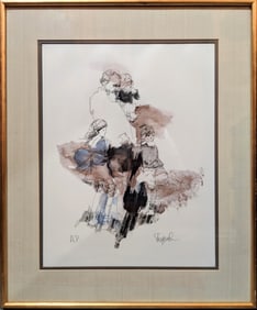 Richard Shepard, Father and Children, Lithograph