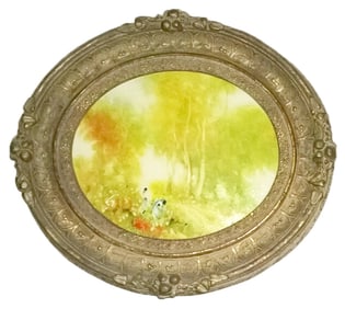 Stefanos Sideris, Summer Forest Scene, Oil on Masonite