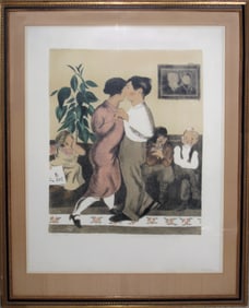 Raphael Soyer, Dancing Lesson, Lithograph