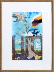 Glenn Thomas, Ice Blue Dream, Mixed Media Collage