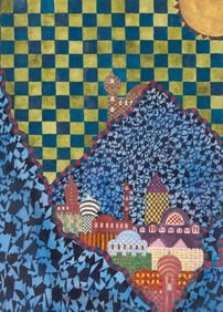 Richard Titlebaum, Magic City, Ink and watercolor on paper