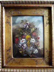 Otto Van Thoren, Floral Still Life I, Oil on board