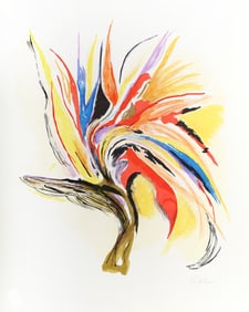 Vick Vibha, Bird of Paradise II, Lithograph