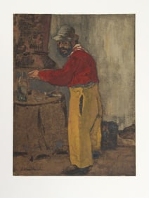 After Edouard Vuillard, Portrait of Toulouse-Lautrec, Lithograph on Arches Velin