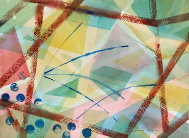 Harold Wallerstein, Abstract Geometric, Watercolor