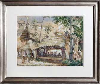 M. Wenzel, Bali, Watercolor on Paper
