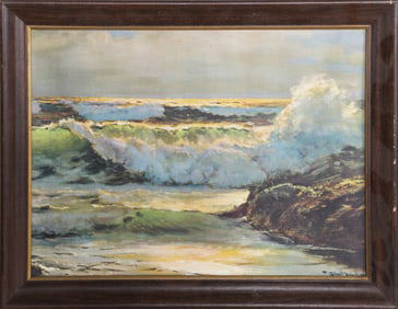 Robert Wood, Sunset Seascape, Print on Canvas