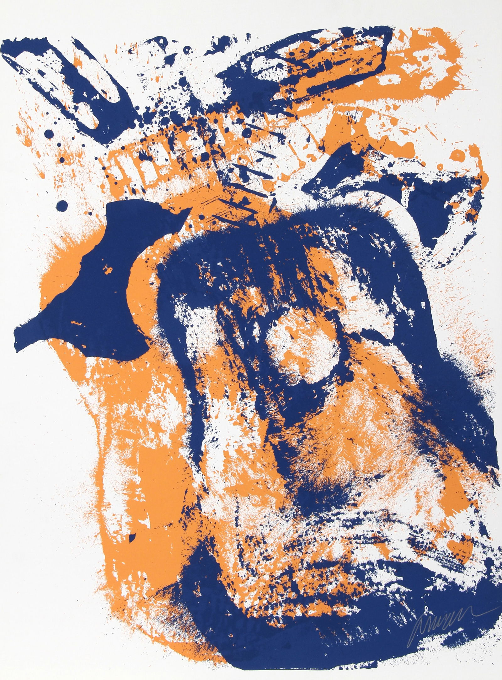 Arman, Glowing Guitar, Screenprint: Artist: Arman, French (1928 - 2005) Title: Glowing Guitar Year: 1978 Medium: Screenprint on Arches, Signed and Numbered in Pencil Edition: 150 Size: 30 in. x 22 in. (76.2 cm x 55.88 cm) Printer: Studi