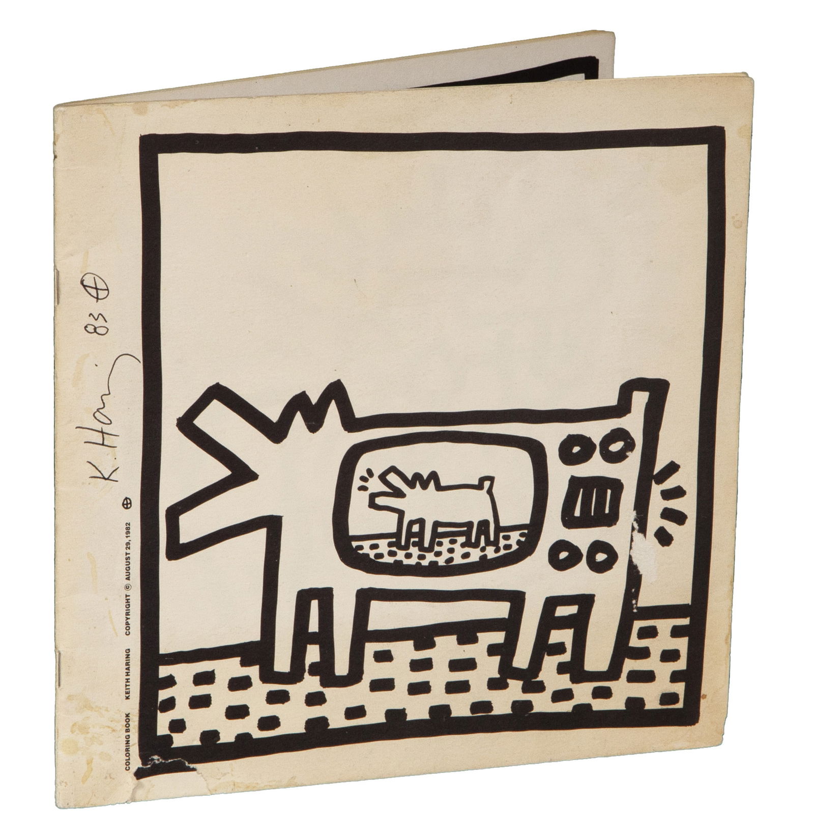 Keith Haring, Coloring Book - signed, 32 Offset Lithographs: Artist: Keith Haring, American (1958 - 1990) Title: Coloring Book - signed Year: 1982 Medium: 32 Offset Lithographs, cover signed and dated in pen Edition: First Edition Size: 9 x 9.25 in. (22.86 x 23