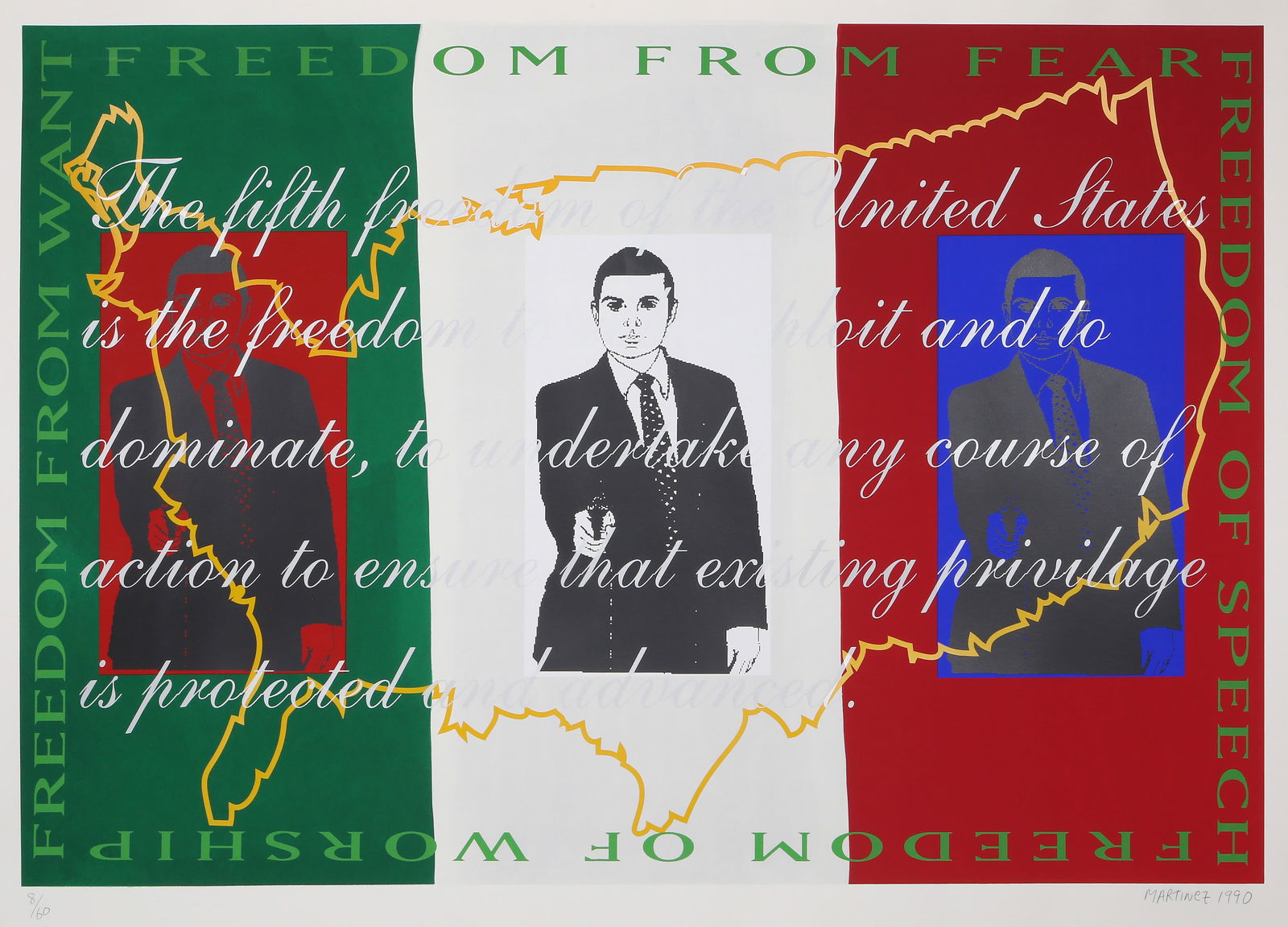 Daniel Joseph Martinez, Freedom From Fear, Screenprint (1 of 4)