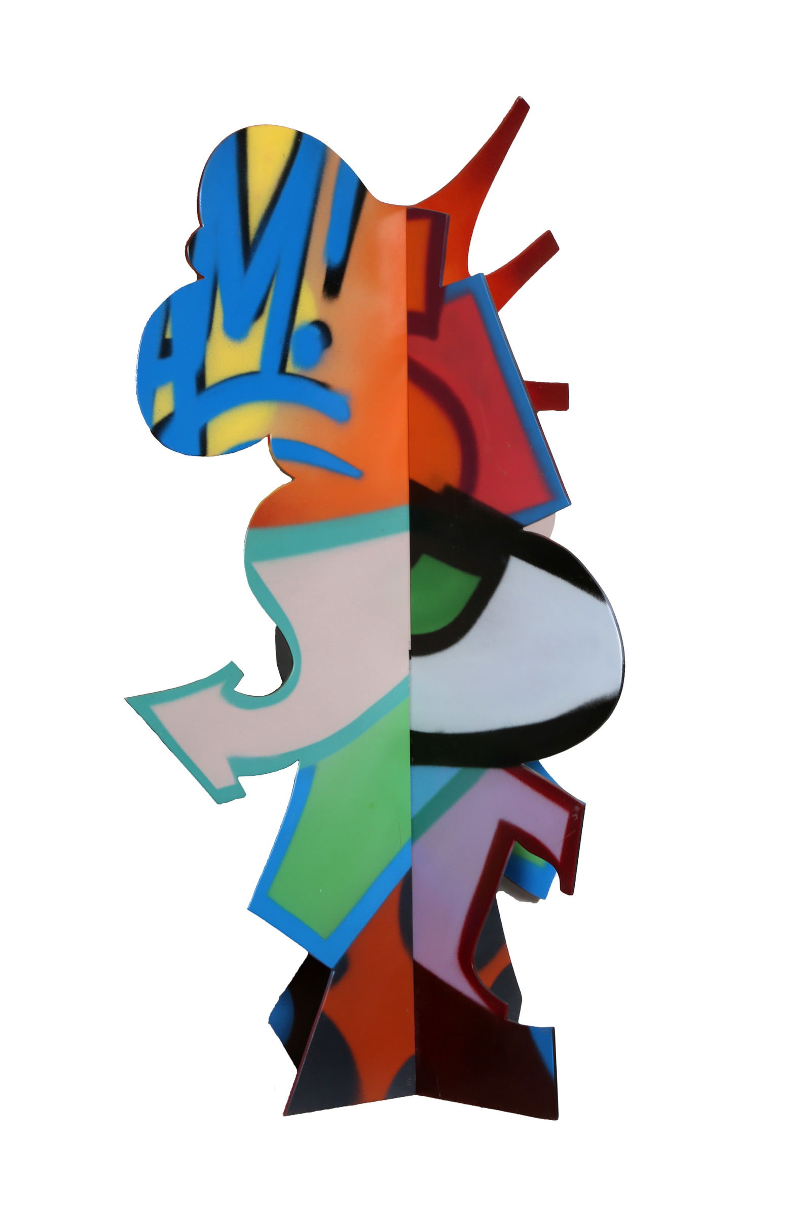 John Matos (aka Crash), Untitled (Eye), Metal Sculpture with Spraypaint (1 of 8)