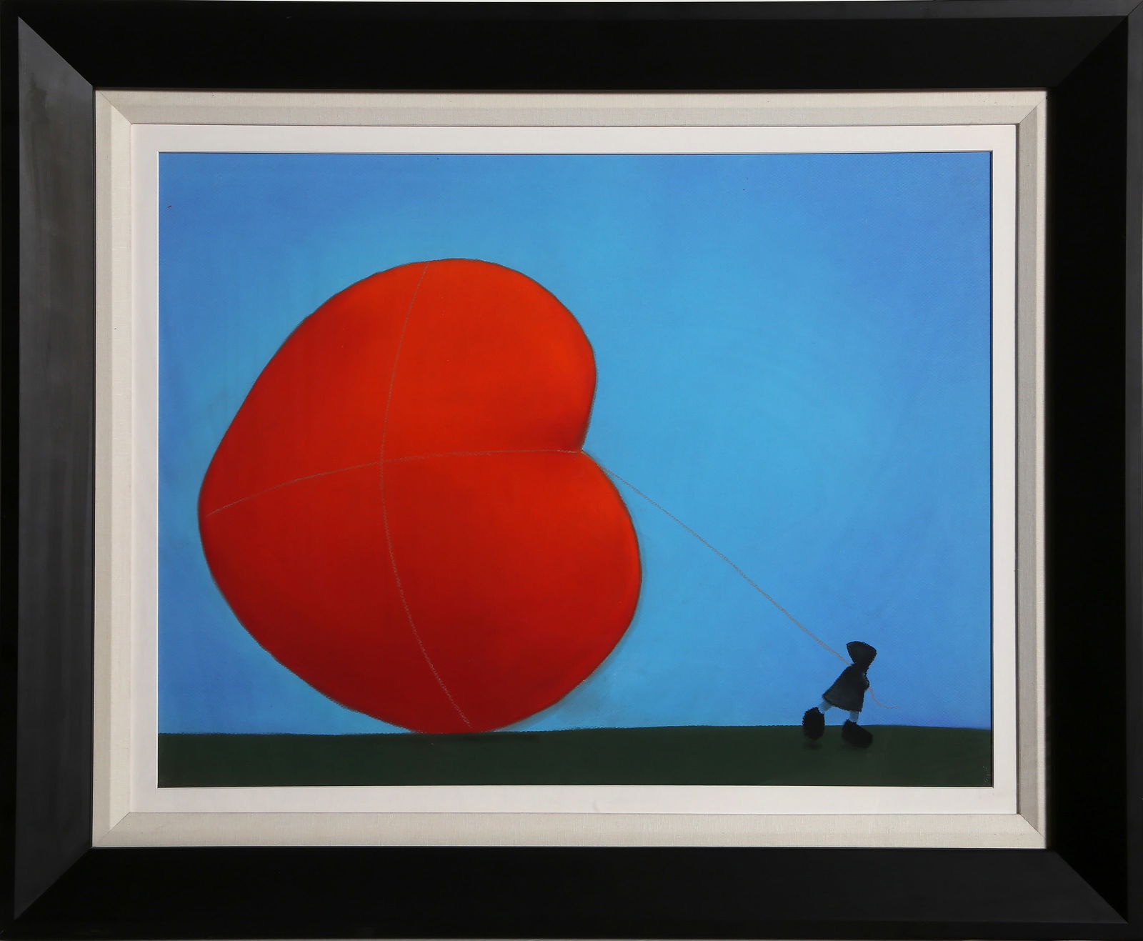 Mackenzie Thorpe, Out Of The Blue, Pastel Drawing: Artist: Mackenzie Thorpe, British (1956 - ) Title: Out Of The Blue Medium: Pastel on paper, monogramed in pencil lower right Size: 20.25 x 26.5 in. (51.44 x 67.31 cm) Frame Size: 29.25 x 35.75 inches