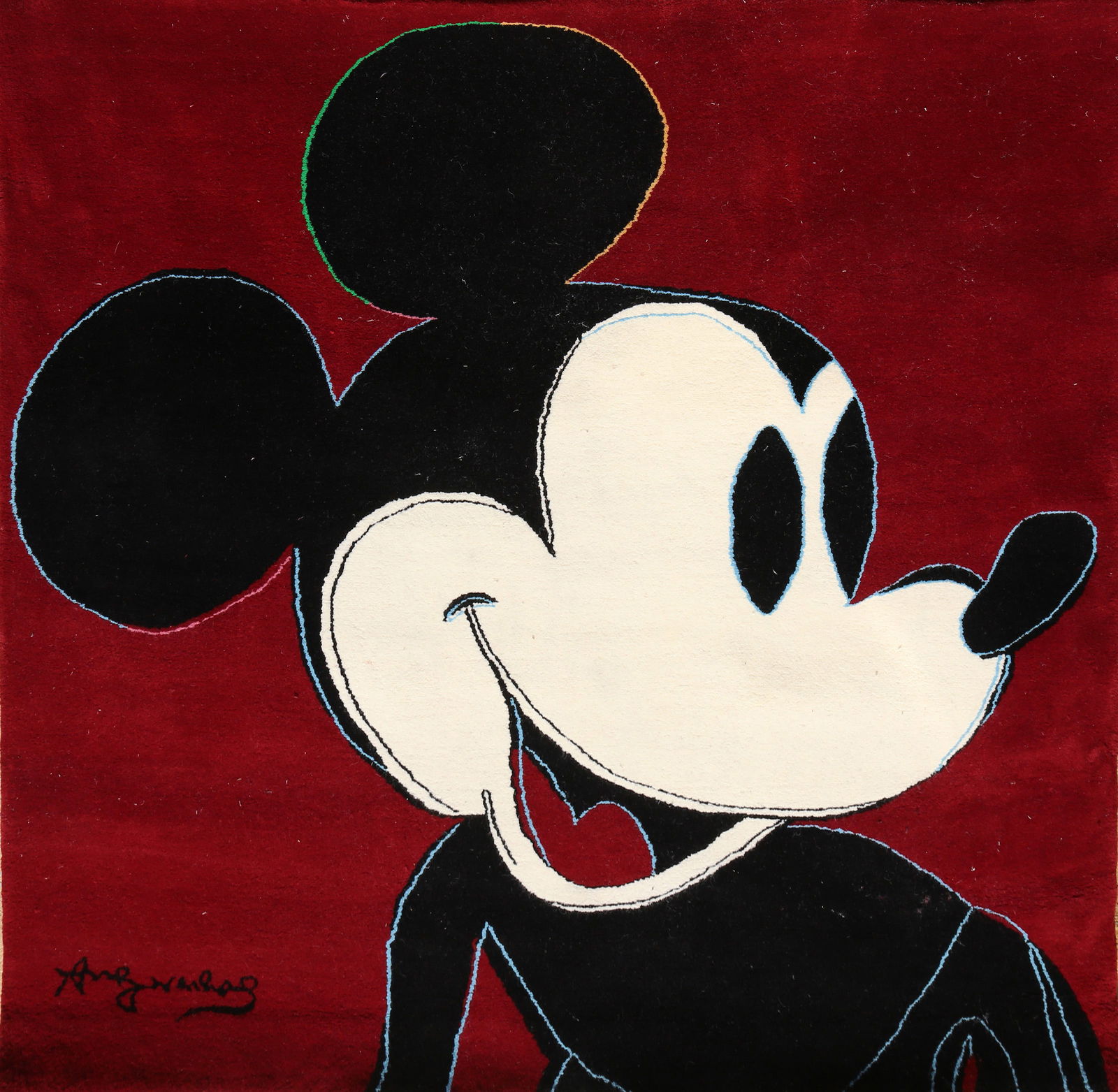 After Andy Warhol, Mickey Mouse, Woolen Rug Tapestry (1 of 5)