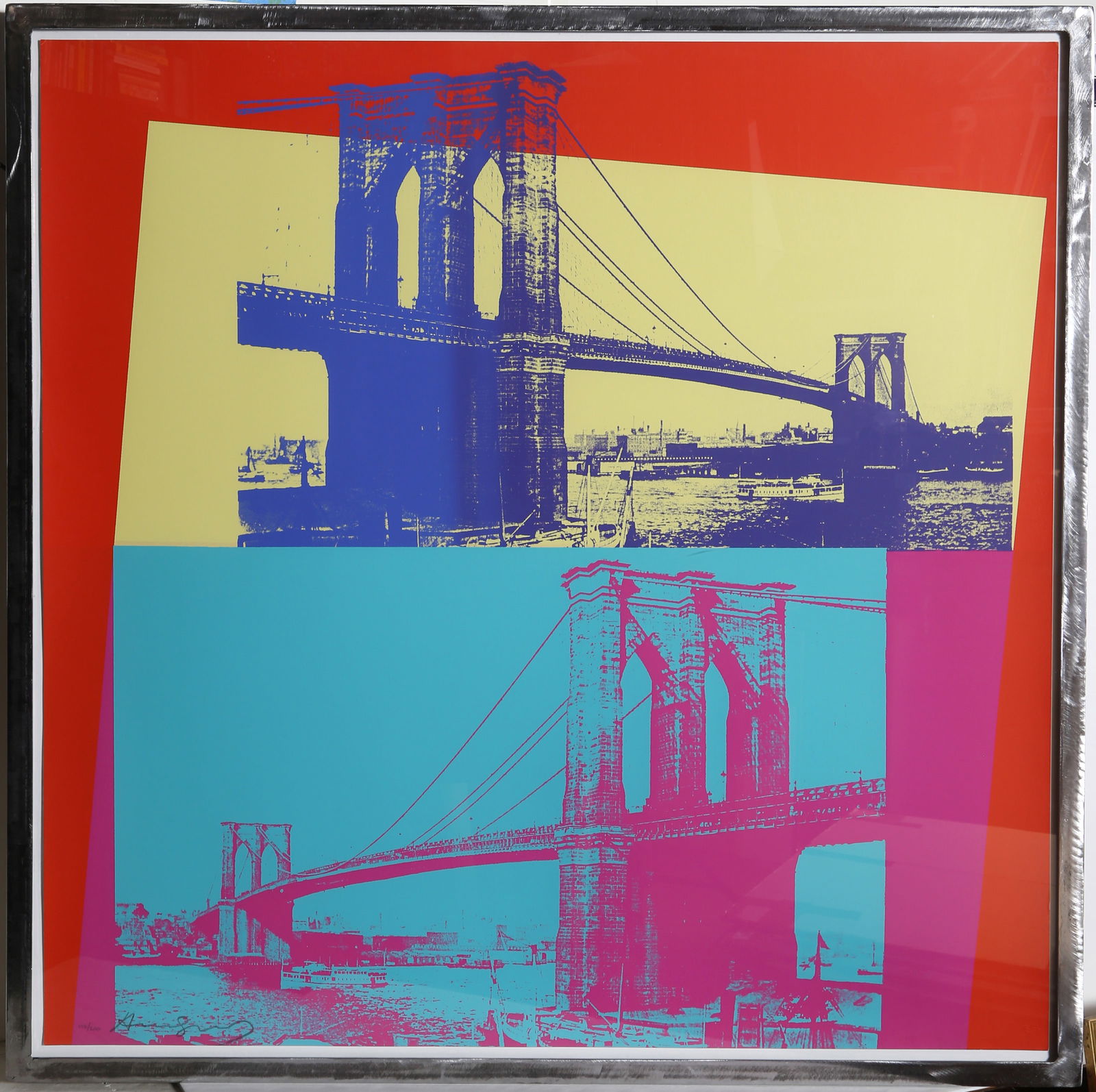 Andy Warhol, Brooklyn Bridge (FS II.290), Screenprint on Lenox Museum Board: Artist: Andy Warhol, American (1928 - 1987) Title: Brooklyn Bridge (FS II.290) Year: 1983 Medium: Screenprint on Lenox Museum Board, signed and numbered in pencil lower left Edition: 198/200 Size: 39.