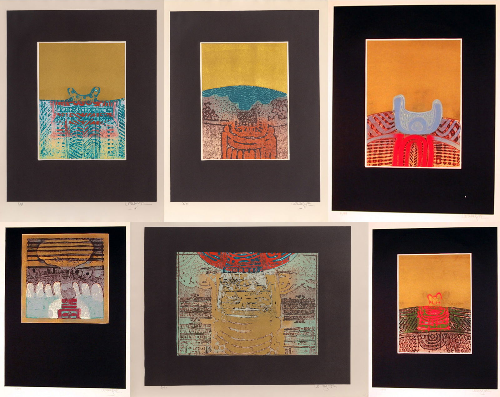Arun Bose, Suite of Six Etchings (1 of 8)