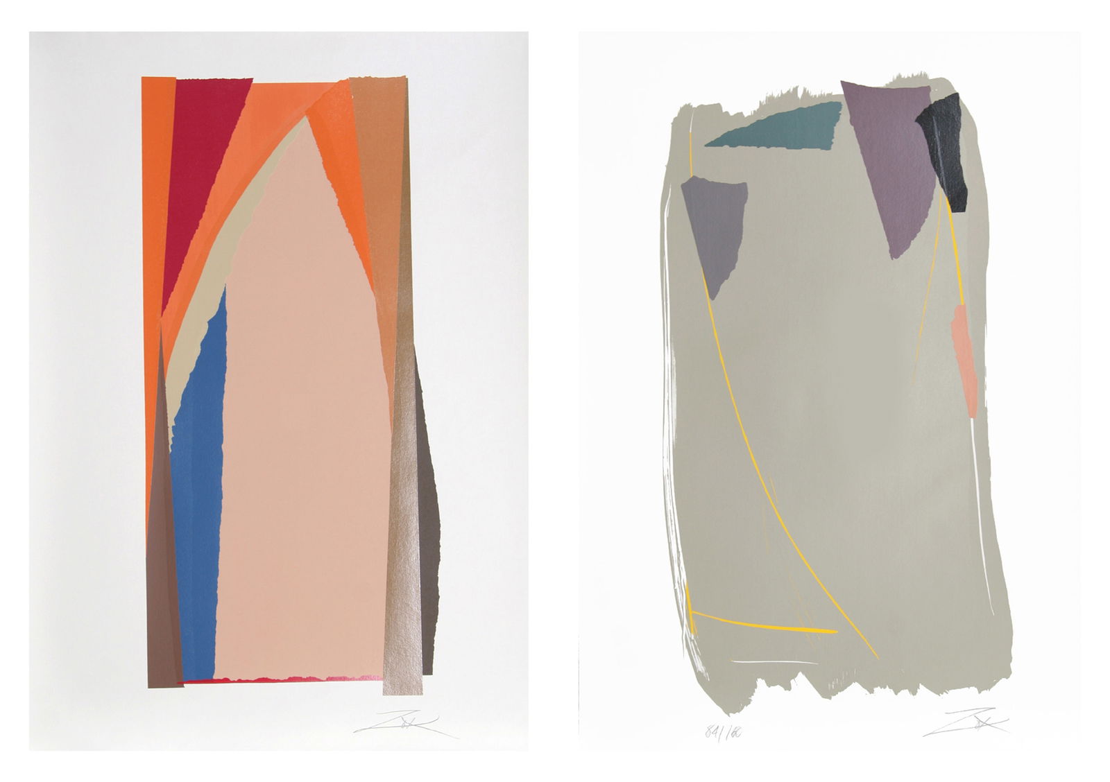 Larry Zox, Pair of Signed Screenprints (1 of 5)