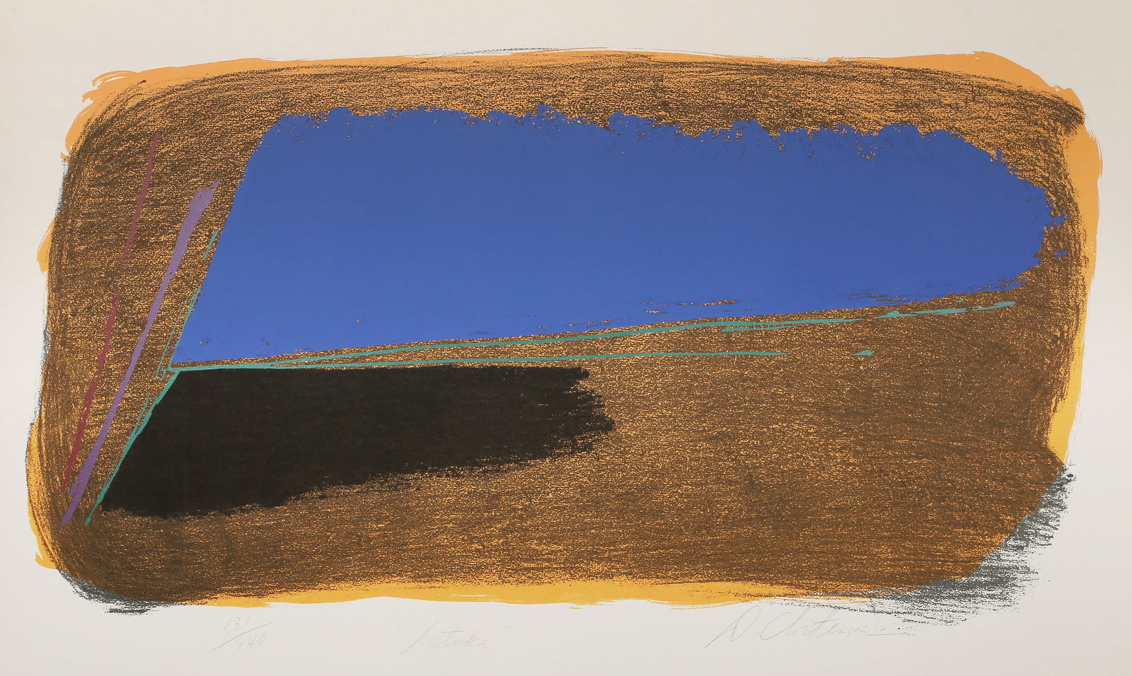 Dan Christensen, Latuka, Screenprint: Artist: Dan Christensen, American (1942 - 2007) Title: Latuka Year: 1981 Medium: Screenprint, signed, titled and numbered in pencil Edition: 131/140 Image Size: 20 x 38 inches Size: 29.75 x 42.5 in.