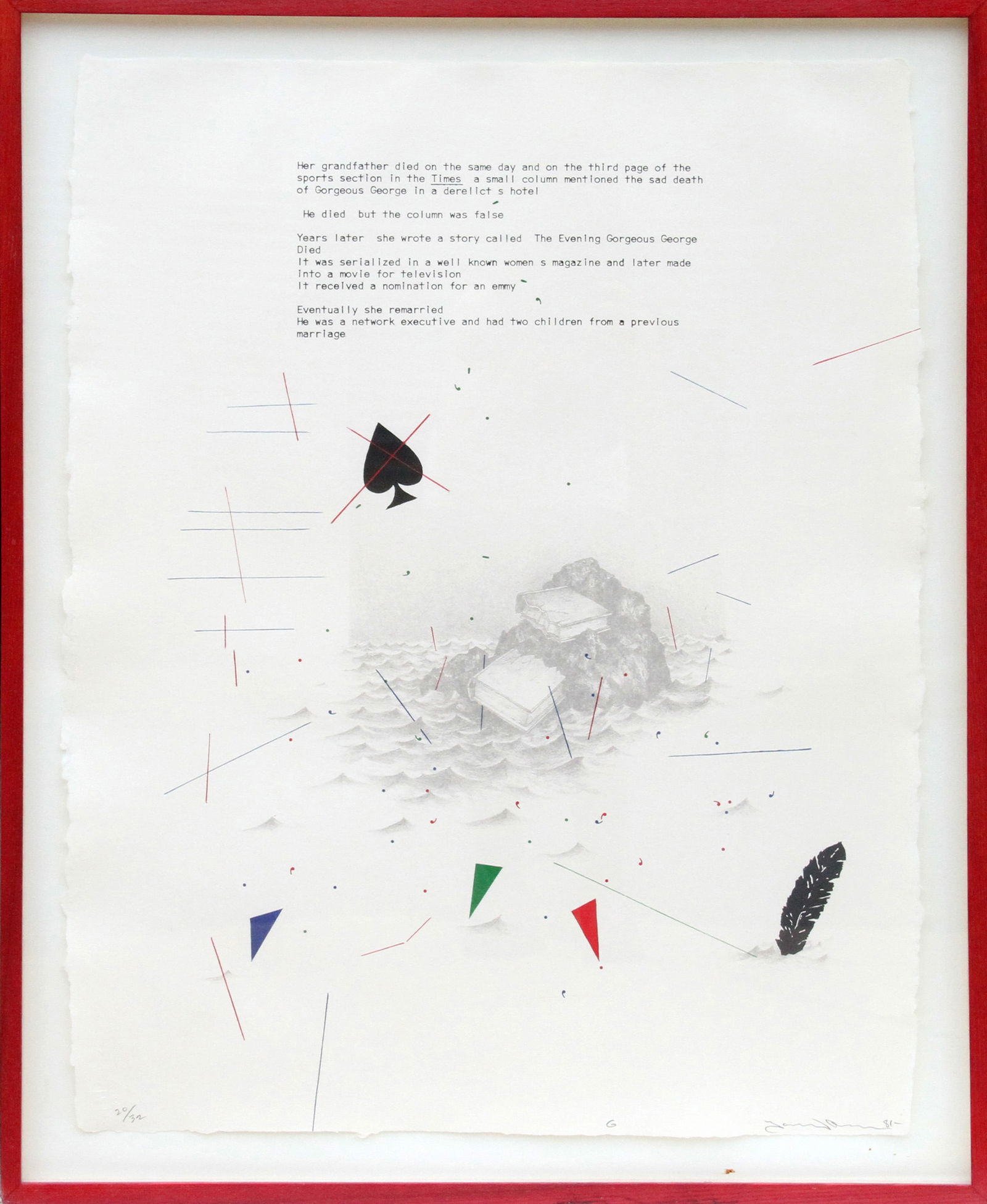 Terry Allen, Debris from the Text - G, Lithograph (1 of 4)