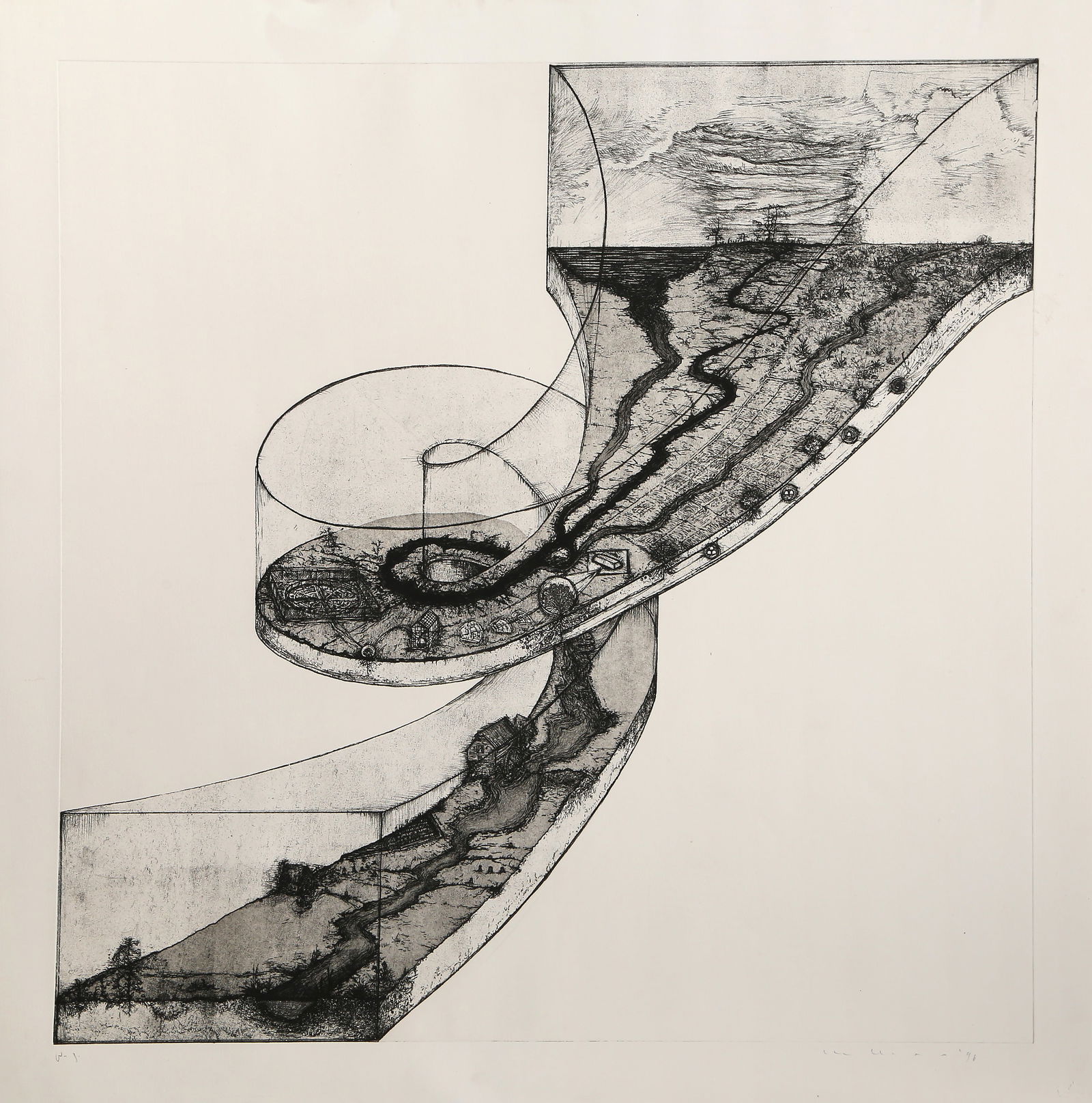 Mel Chin, Revival Ramp, Etching (1 of 4)