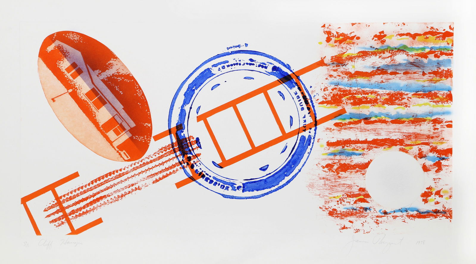 James Rosenquist, Cliff Hanger, Etching and Aquatint with Pochoir (1 of 3)