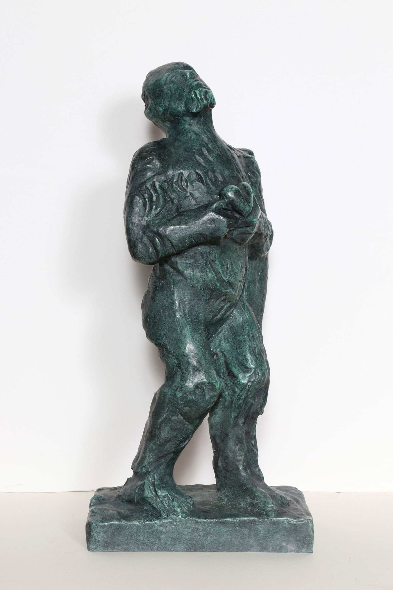 Sandro Chia, Angel with Heart, Bronze Sculpture: Artist: Sandro Chia, Italian (1946 - ) Title: Angel with Heart Year: circa 1980 Medium: Bronze Sculpture, signature and numbering inscribed Edition: 50 Size: 22.5 x 10 x 6.5 in. (57.15 x 25.4 x 16.51