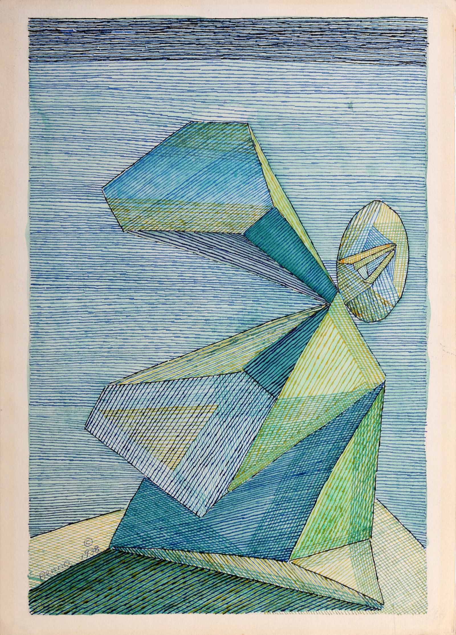 Benjamin Benno, Fetiche (The Message Fountain), Drawing (1 of 3)