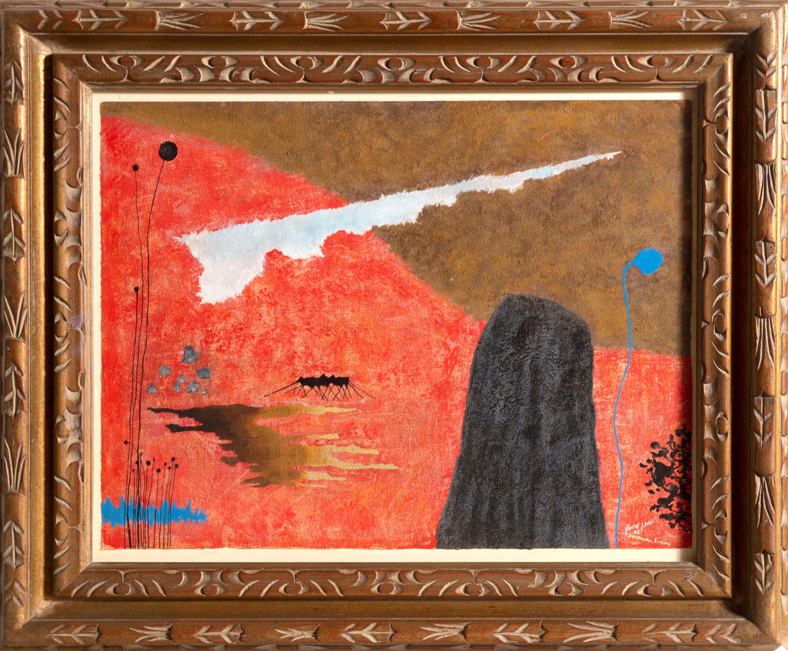 Yohanan Simon, Landscape, Gouache Painting (1 of 4)