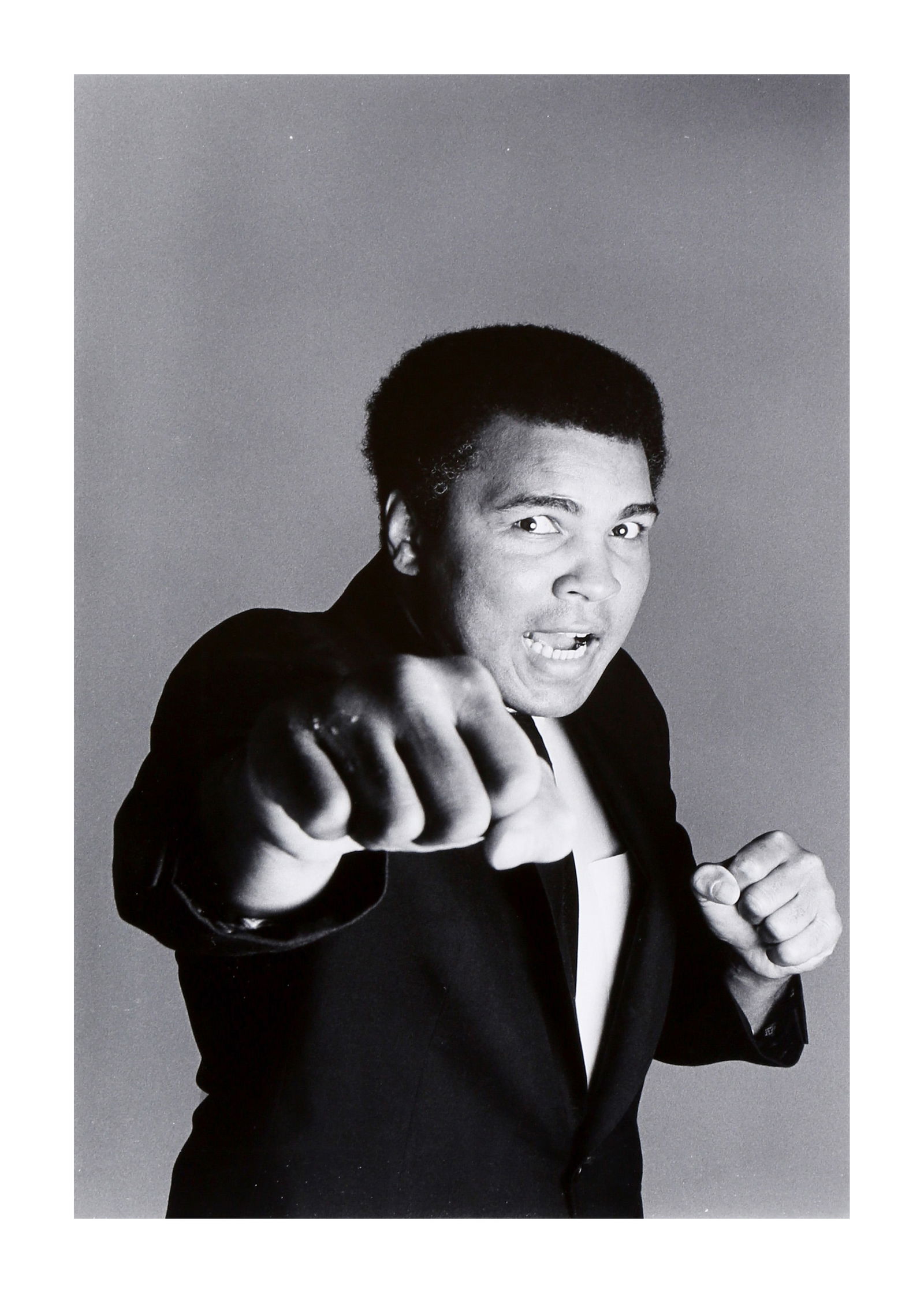 Francesco Scavullo, Muhammad Ali, Photograph: Artist: Francesco Scavullo, American (1921 - 2004) Title: Muhammad Ali Year: 1982 Medium: Gelatin Silver Print, stamped verso Image Size: 29.5 x 19 inches Size: 32.5 x 21 in. (82.55 x 53.34 cm) All