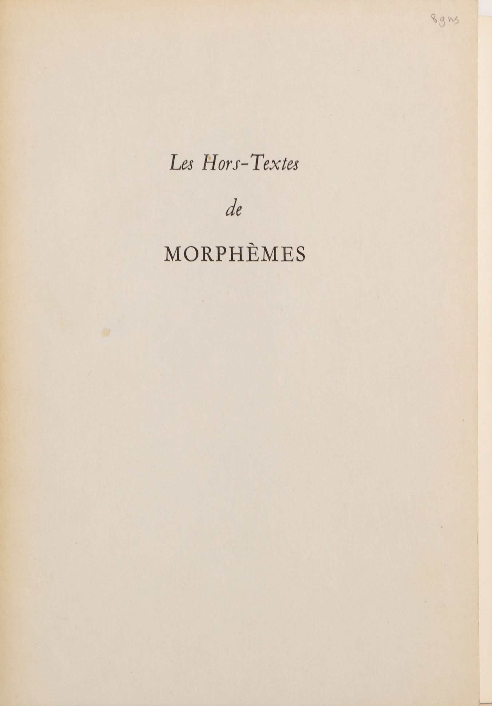 Marcel Jean, Morphemes, Etching - 2