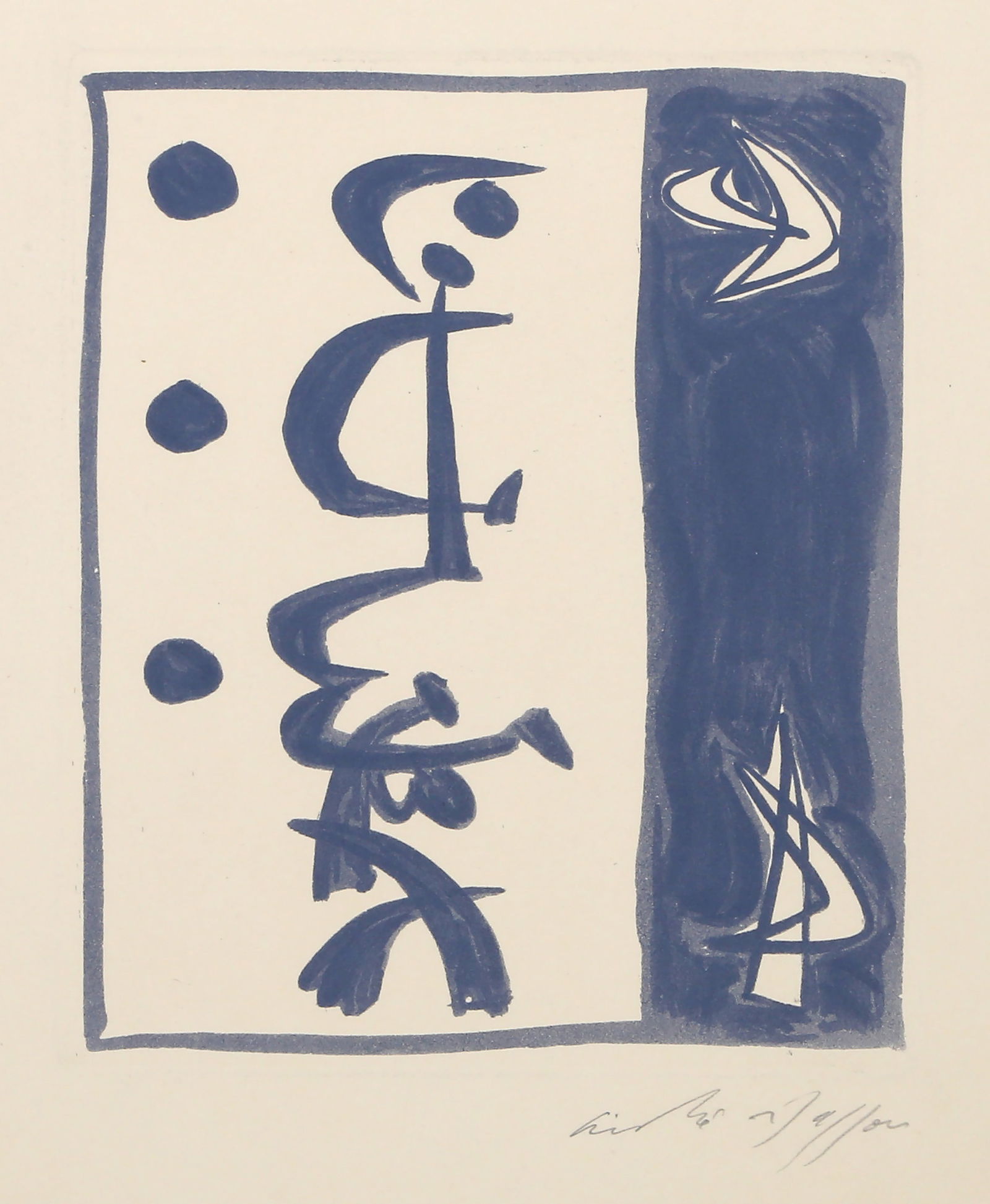 Andre Masson, Album B, Aquatint on Japon: Artist: Andre Masson, French (1896 - 1987) Title: Album B Year: 1965 Medium: Aquatint on Japon, signed and numbered in pencil Edition: 50 Image Size: 8 x 6.75 inches Size: 15 x 11 in. (38.1 x 27.94