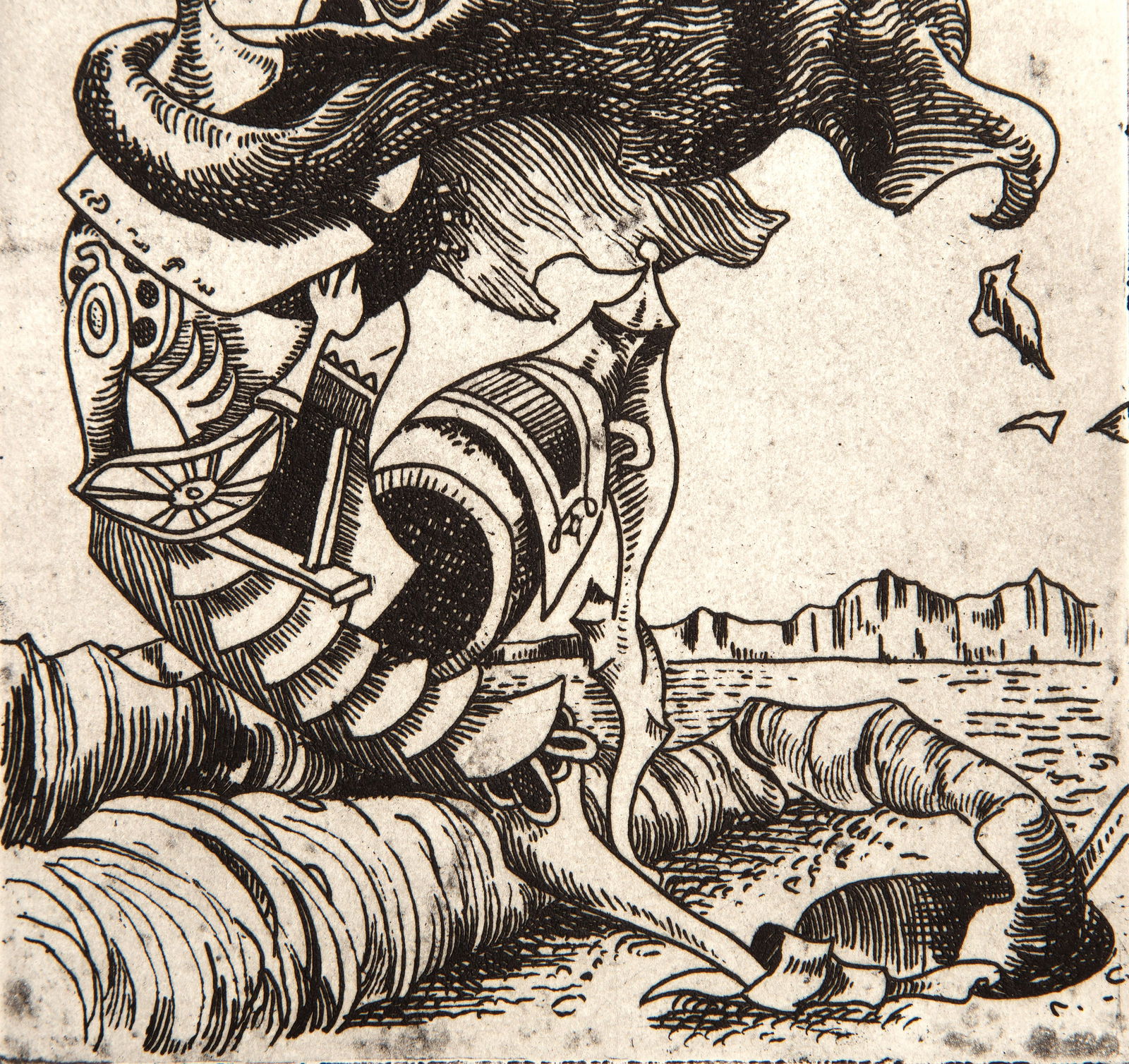 Kurt Seligmann, Sailing Ship, Etching - 2