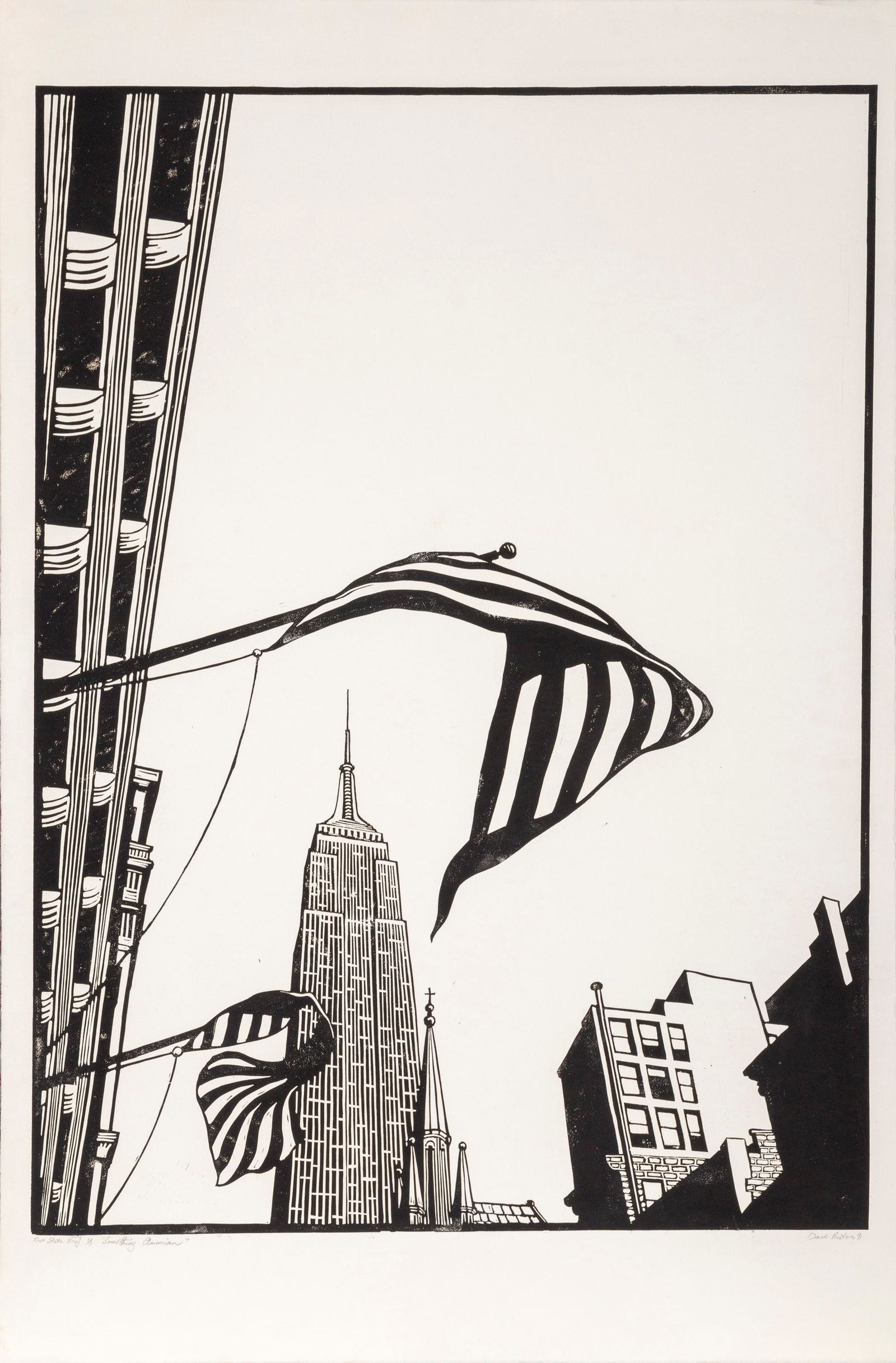 David Preston, Something American, Woodcut (1 of 4)
