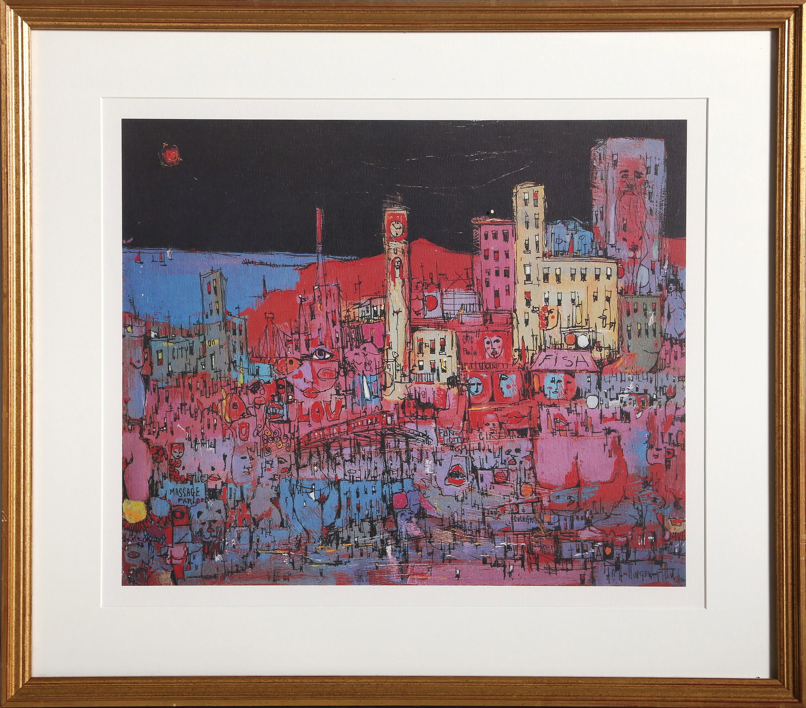 Alvin Carl Hollingsworth, Cityscape, Lithograph (1 of 4)