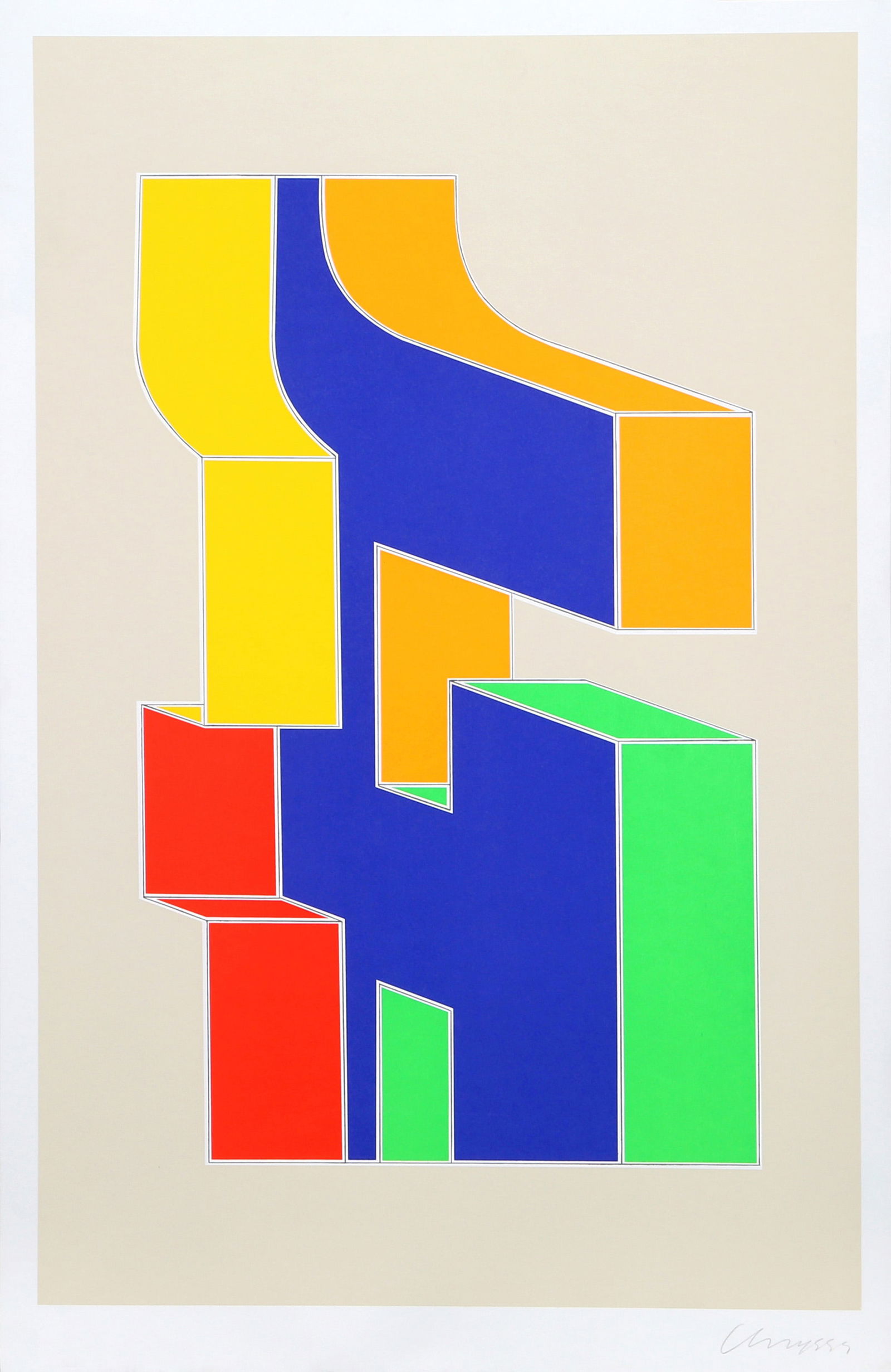 Chryssa, Times Square Fragment #10, Screenprint (1 of 2)