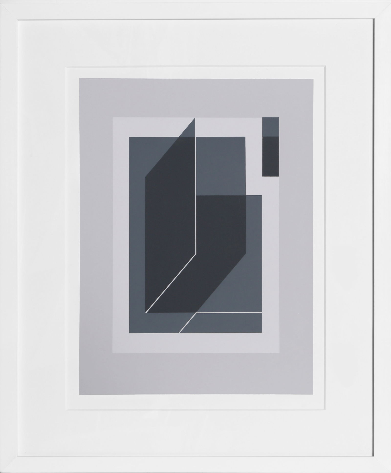 Josef Albers, Bent Black, Screenprint (1 of 2)