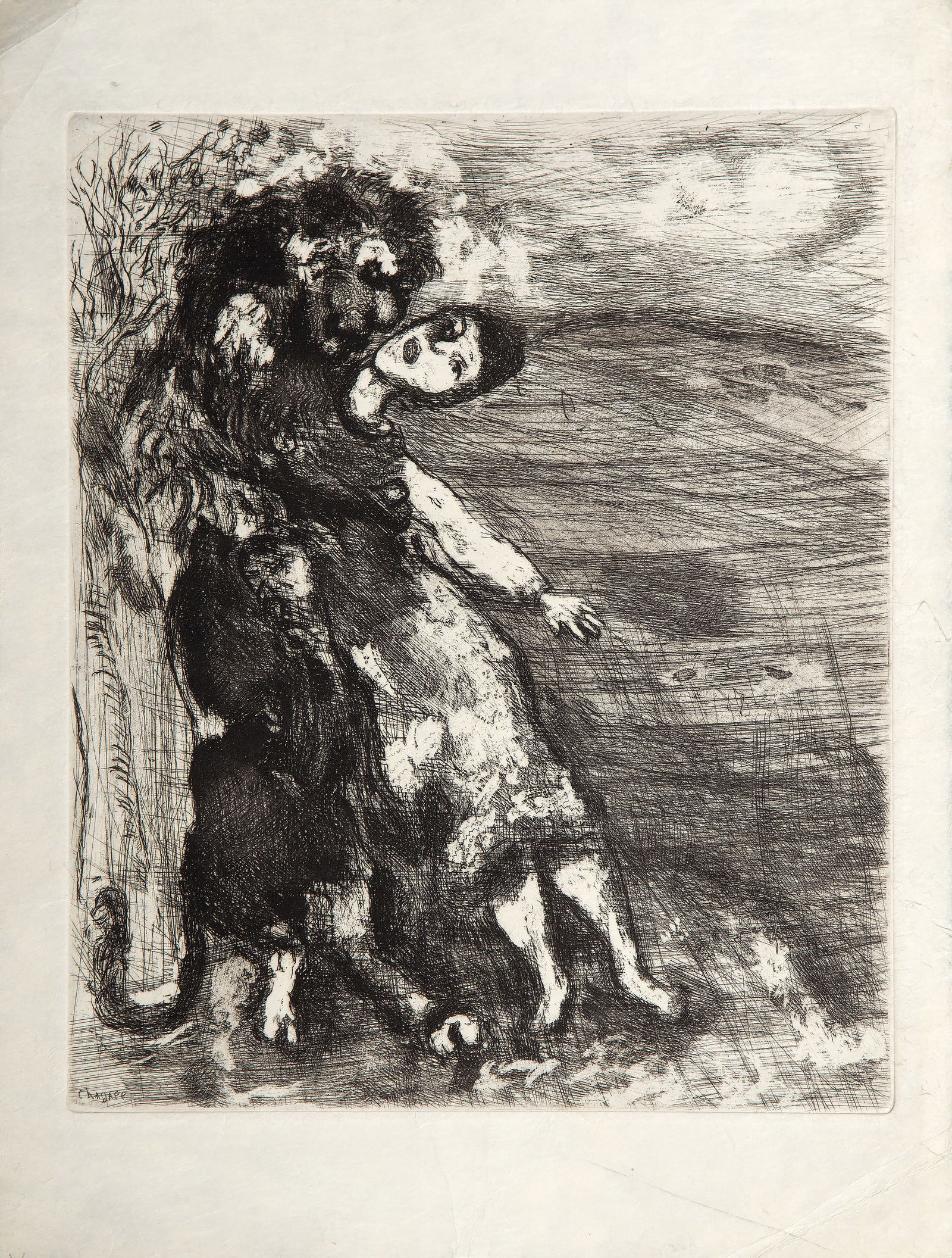 Marc Chagall, Le Lion Amoureux, de la Fables de La Fontaine, Etching (1 of 4)