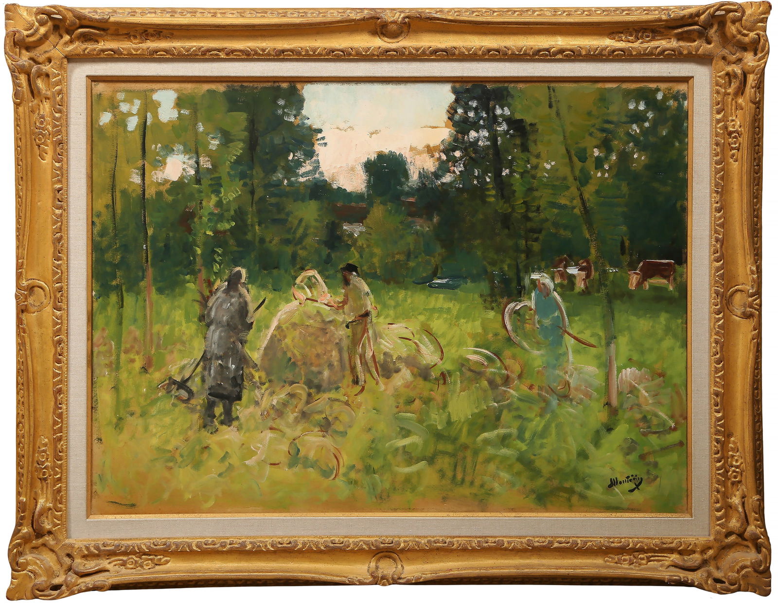 Pierre Montezin, Les Foins, Oil Painting (1 of 6)