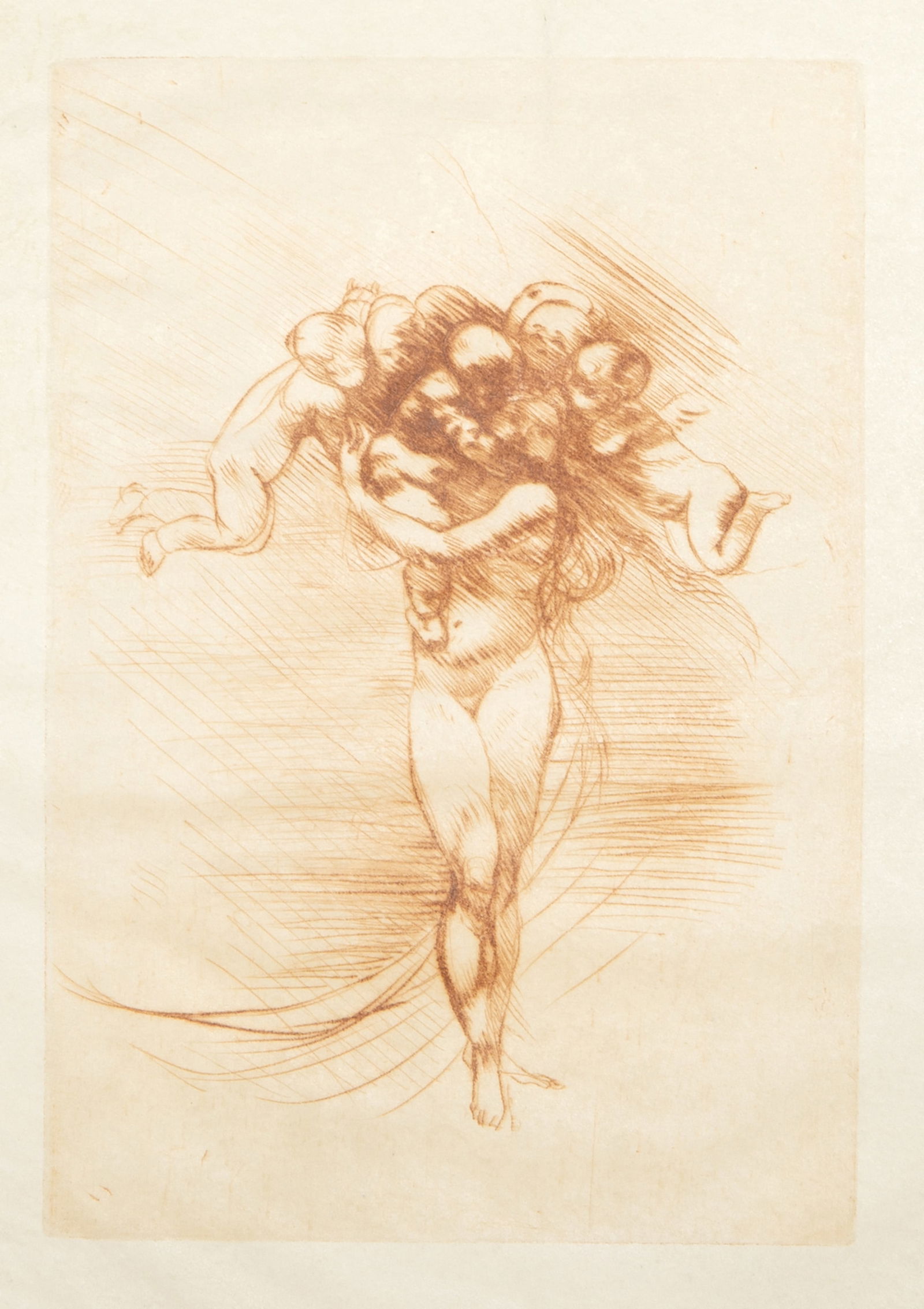 Auguste Rodin, Man Facing Left, Lithograph: Artist: Auguste Rodin, French (1840 - 1917) Title: Man Facing Left Year: 1903 Medium: Lithograph on Japon, dated in the plate Image Size: 5.5 x 5.5 inches Size: 13 x 8.75 in. (33.02 x 22.23 cm) Descri