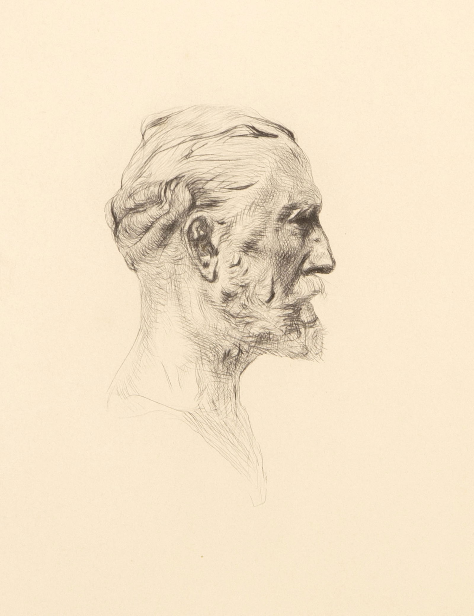 Auguste Rodin, Antonin Proust (State Six), Etching (1 of 4)