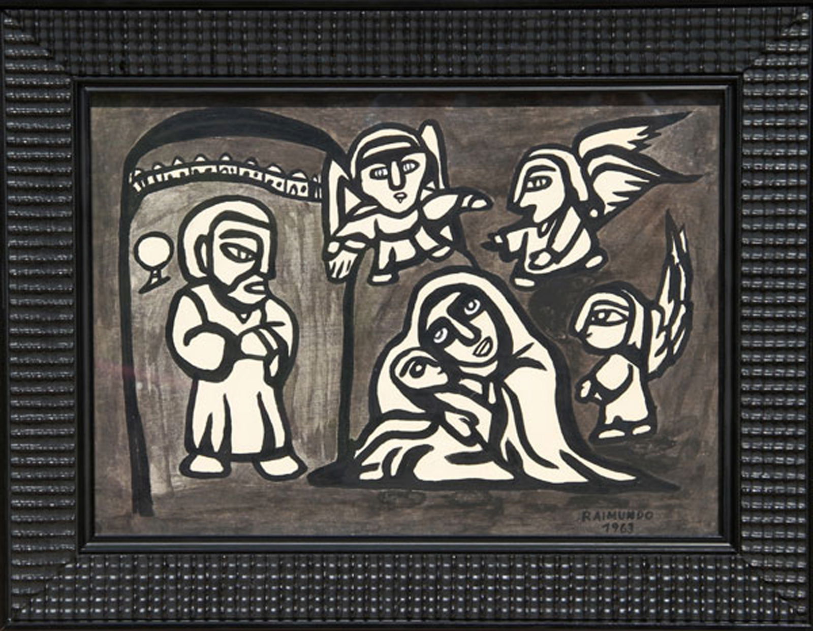 Raimundo de Oliveira, The Adoration, Gouache Painting (1 of 2)