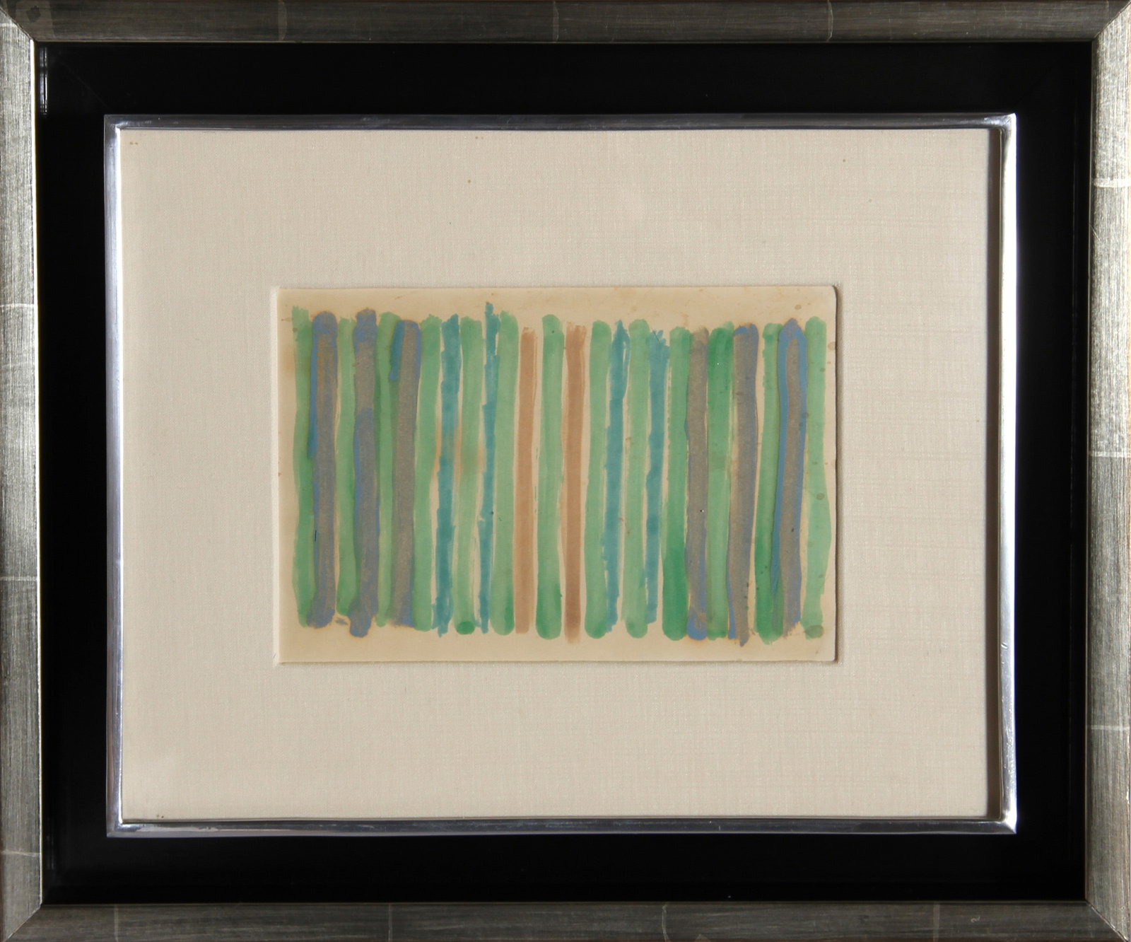 Kenneth Noland, Stripes, Watercolor Painting (1 of 2)