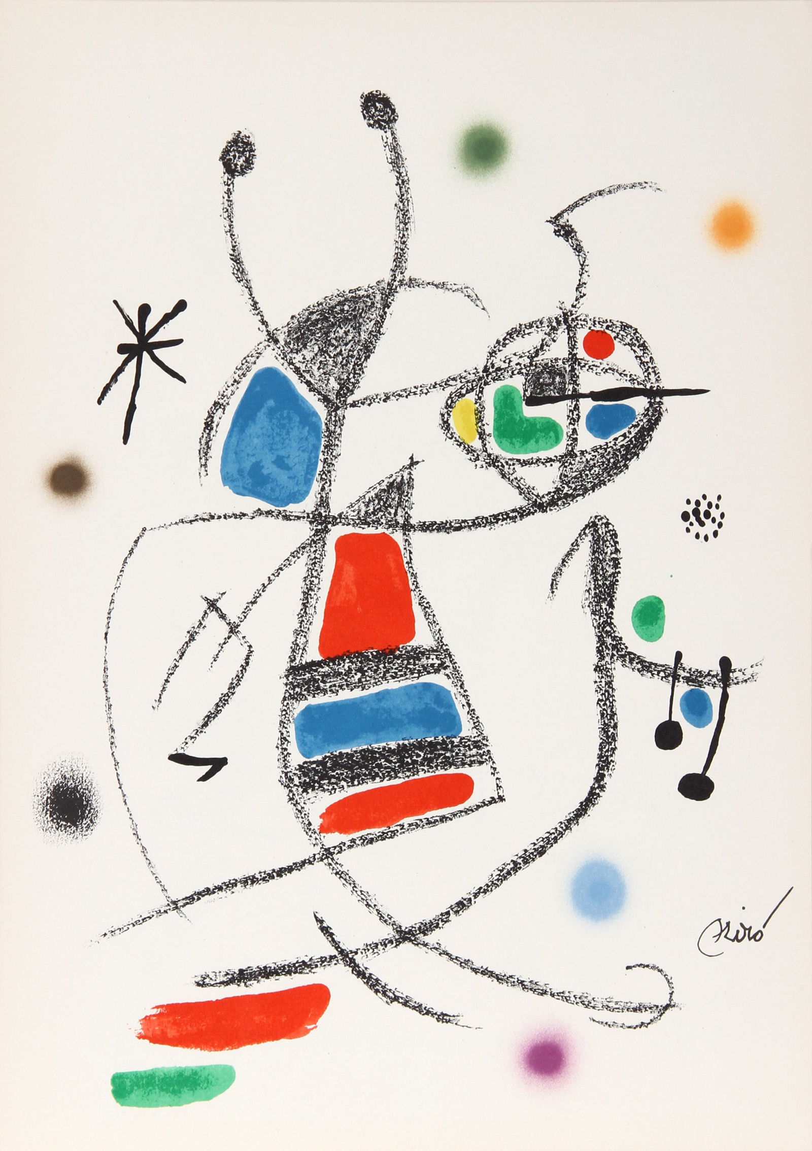 Joan Miro, Maravillas con Variaciones Acrosticas, Lithograph: Artist: Joan Miro, Spanish (1893 - 1983) Title: Maravillas con Variaciones Acrosticas en el jardin de Miro (Number 10) Year: 1975 Medium: Lithograph, signed in the plate Edition: 1500 Size: 19.5 in. x