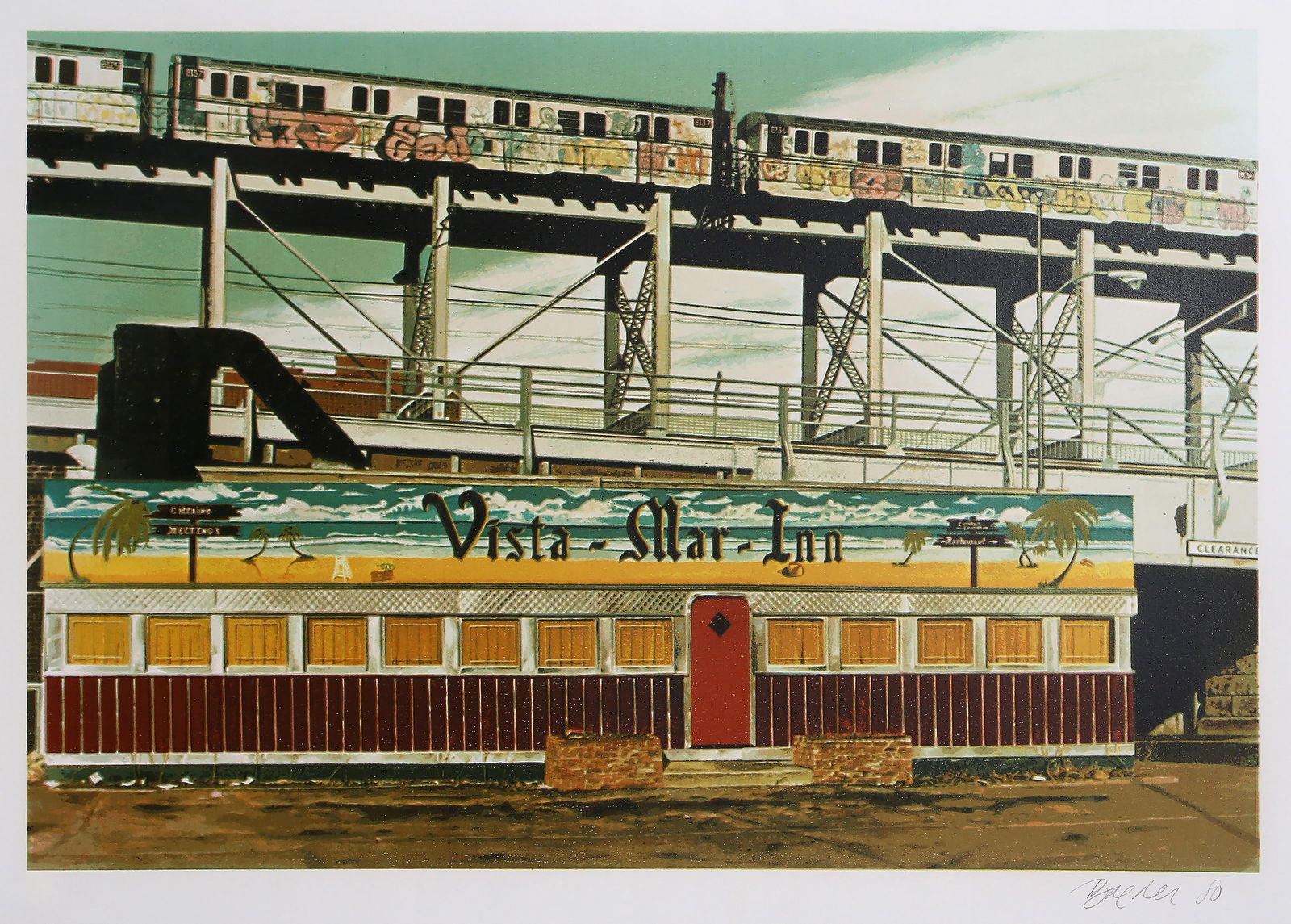 John Baeder, Vista Mar Inn, Screenprint (1 of 4)