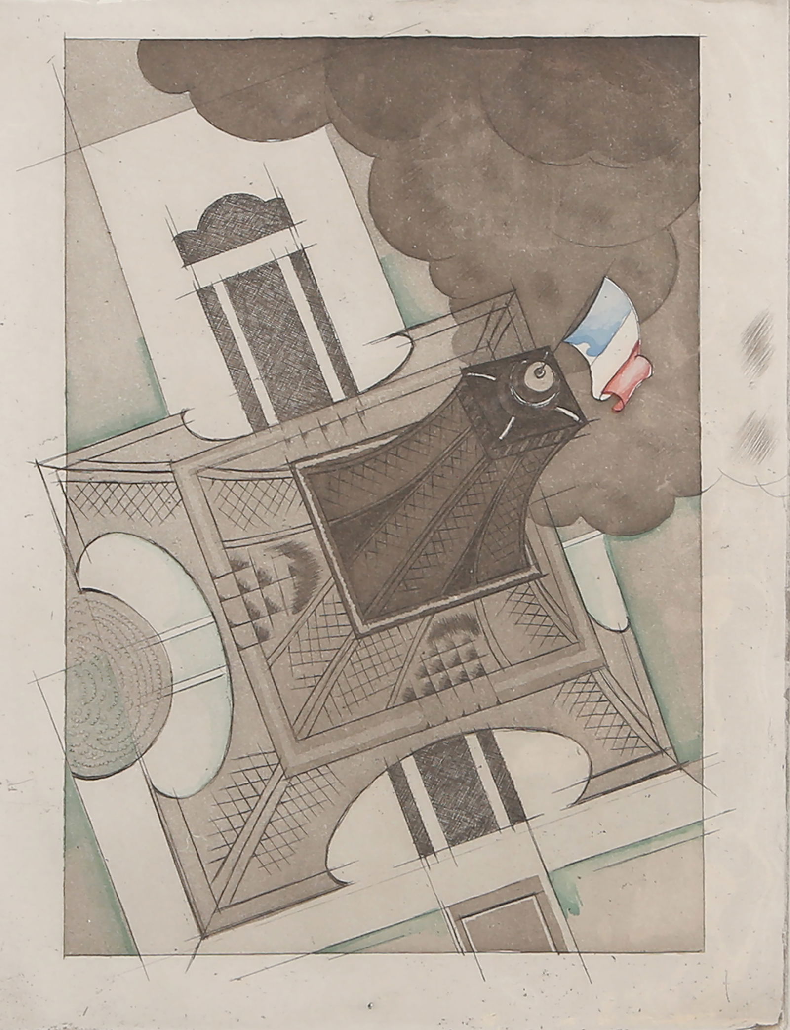 Charles Martin, Le Tour Eiffel, Etching with Aquatint (1 of 4)